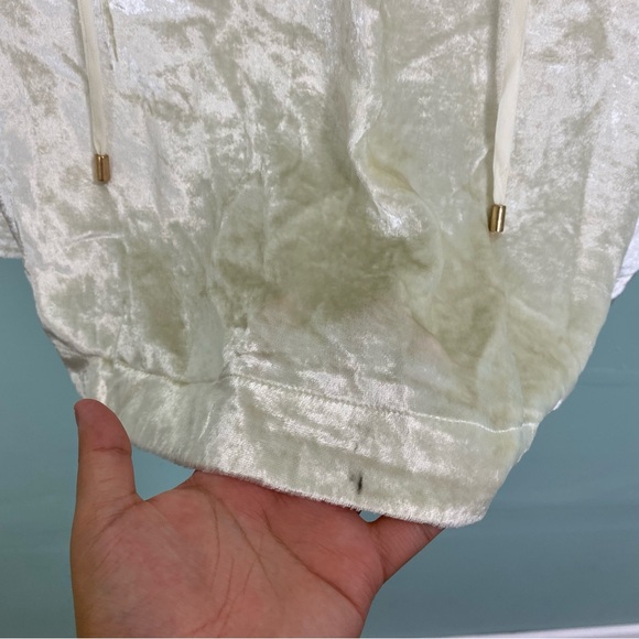 Free People Ember Embroidered‎ Tunic Floral Velvet Cream Large - Picture 5 of 7